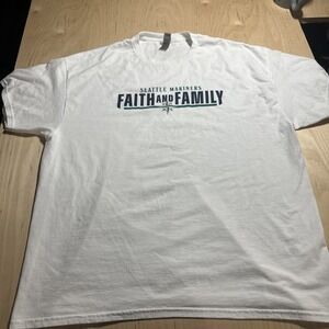 Seattle Mariners Faith And Family Night Tshirt Gildan Size XL